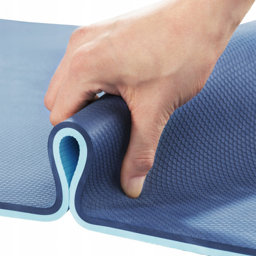 Мат для фитнеса  4FIZJO TPE 180 x 60 x 0.6 см Blue/Sky Blue - фото №4